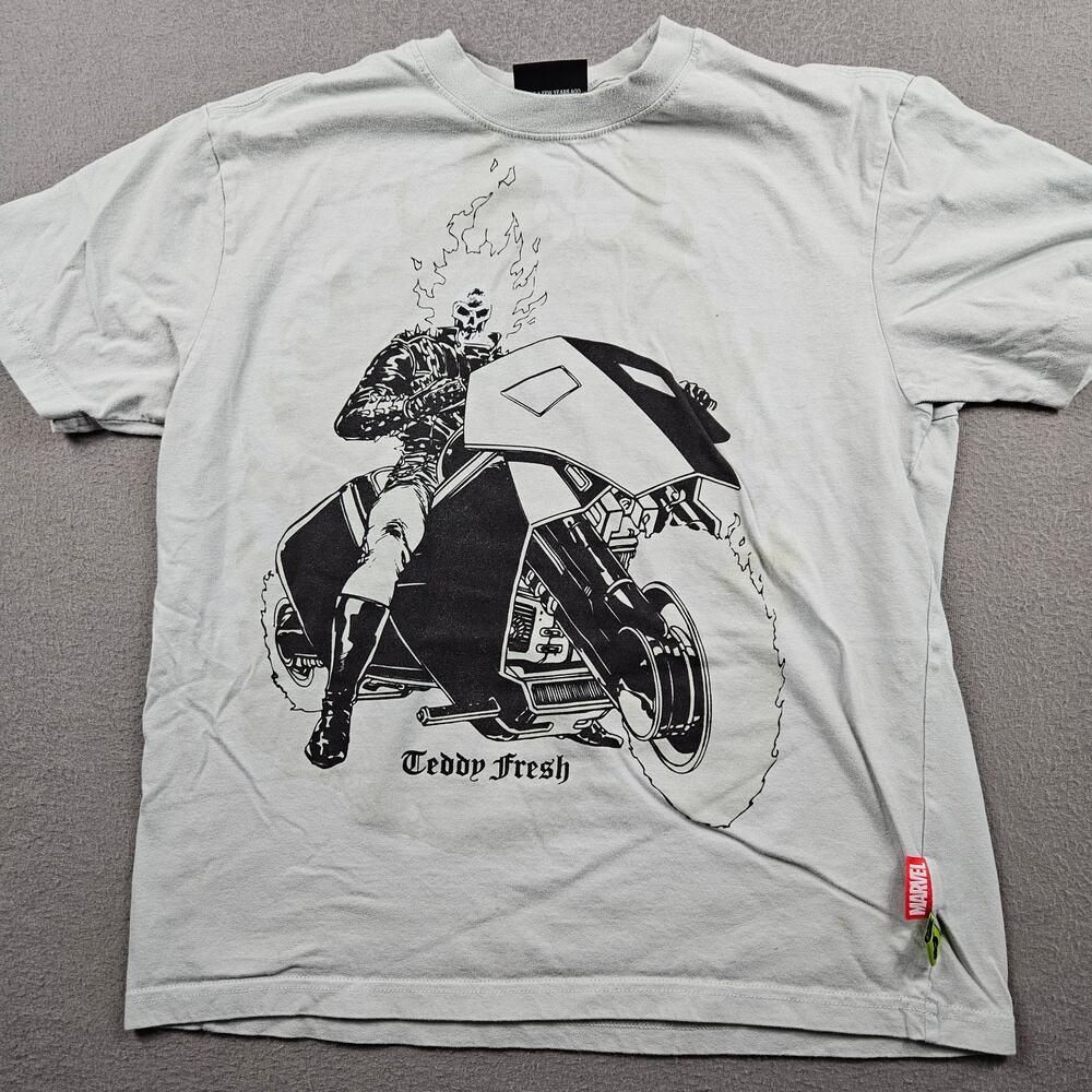 Marvel Teddy Fresh Shirt Ghost Rider Adult Small UV Color Change Rare